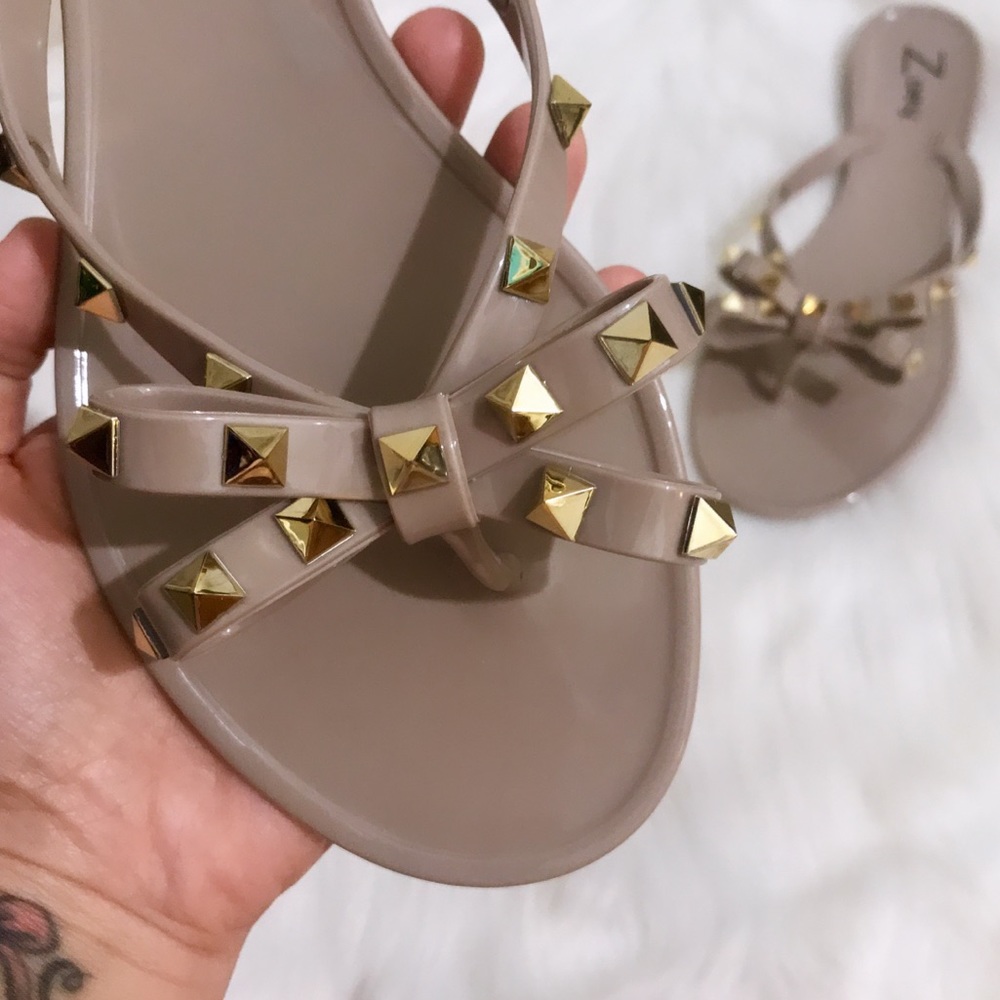 Venezia - Rock Studded Jelly Sandals